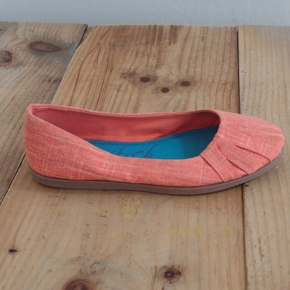 Blowfish Malibu Orange Slip On Ballet Flat Comfort Shoes Size 7
